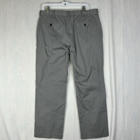 Polo Ralph Lauren Pants Mens 35x30 Measures 34x29 Gray Straight‎ Flat Front - Picture 2 of 12